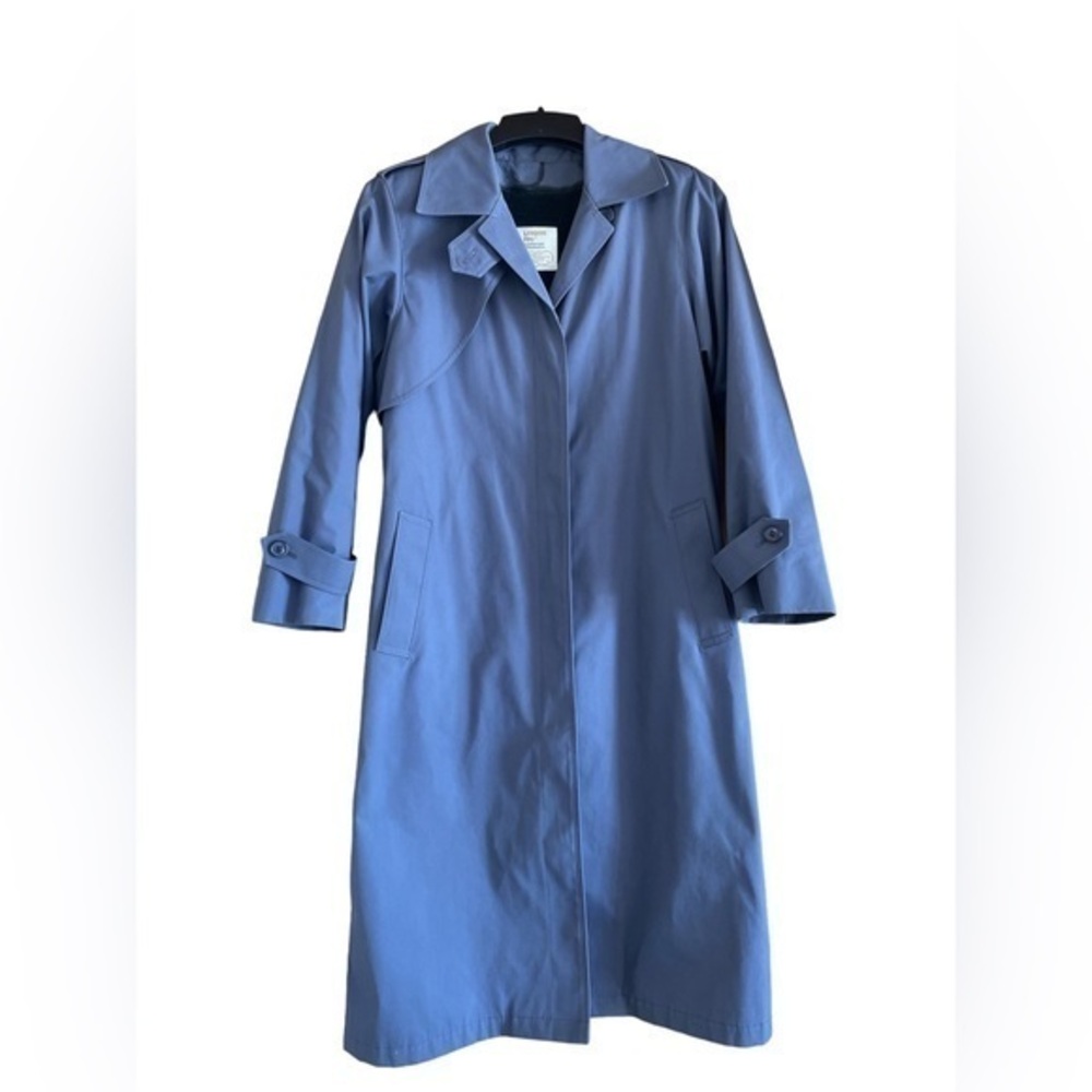 London Fog Women’s Long Trench Coat Waterproof Removable Fleece Liner 8 purple